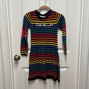 NWT Little Marcel Striped Black Knit Dress - 8Y